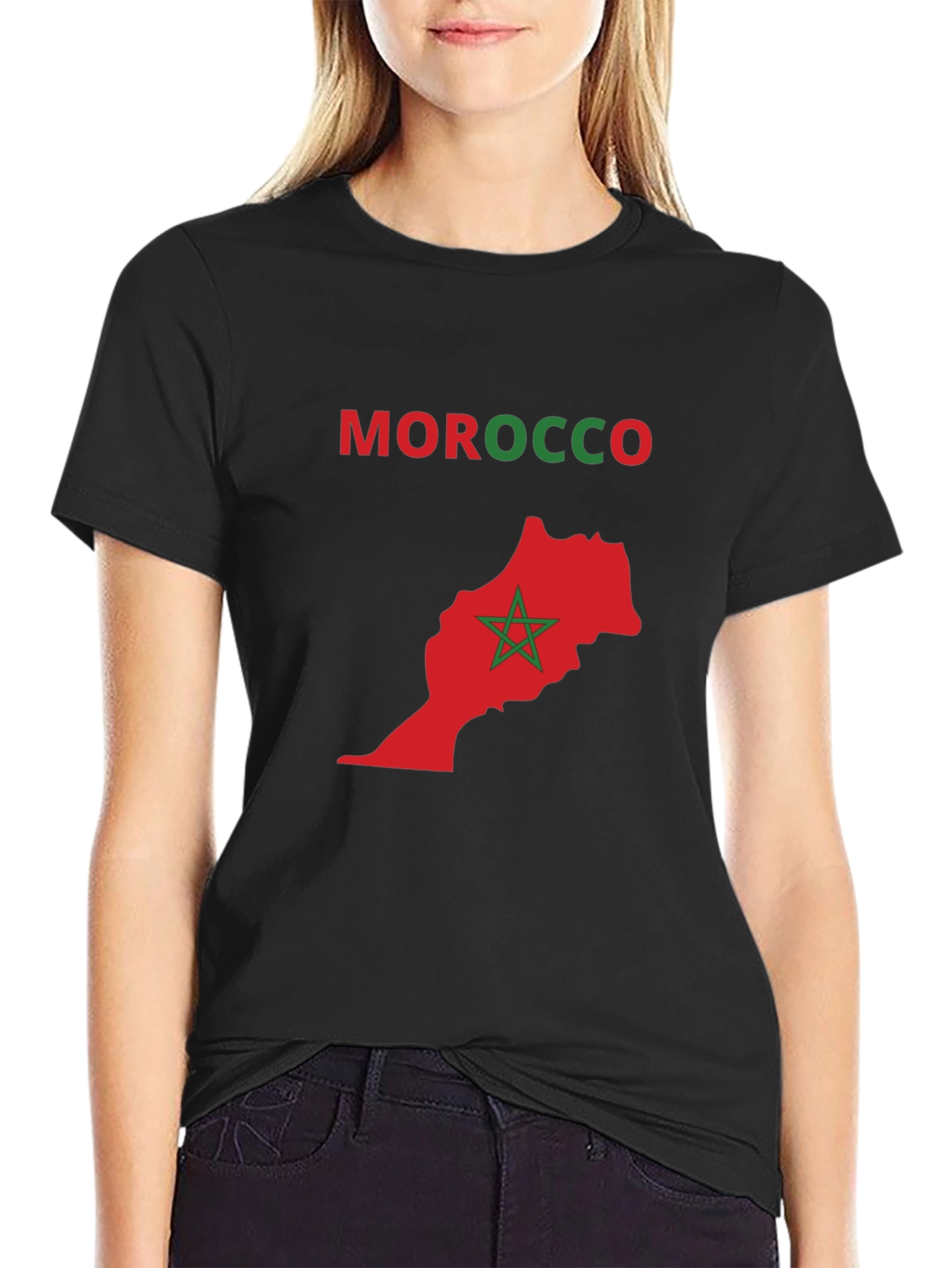 Morocco Map T-Shirt - National Pride Tee