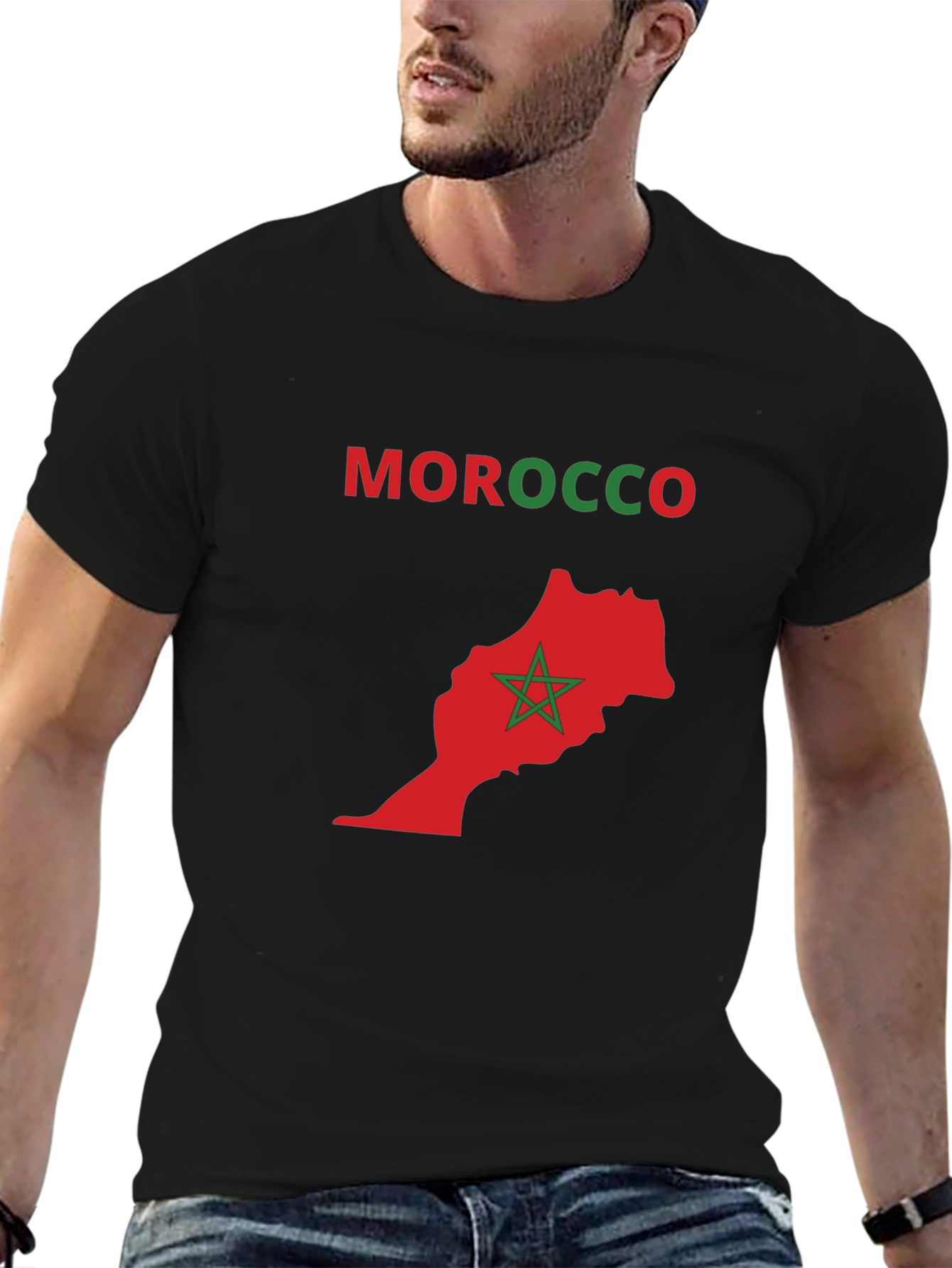Morocco Map T-Shirt - National Pride Tee