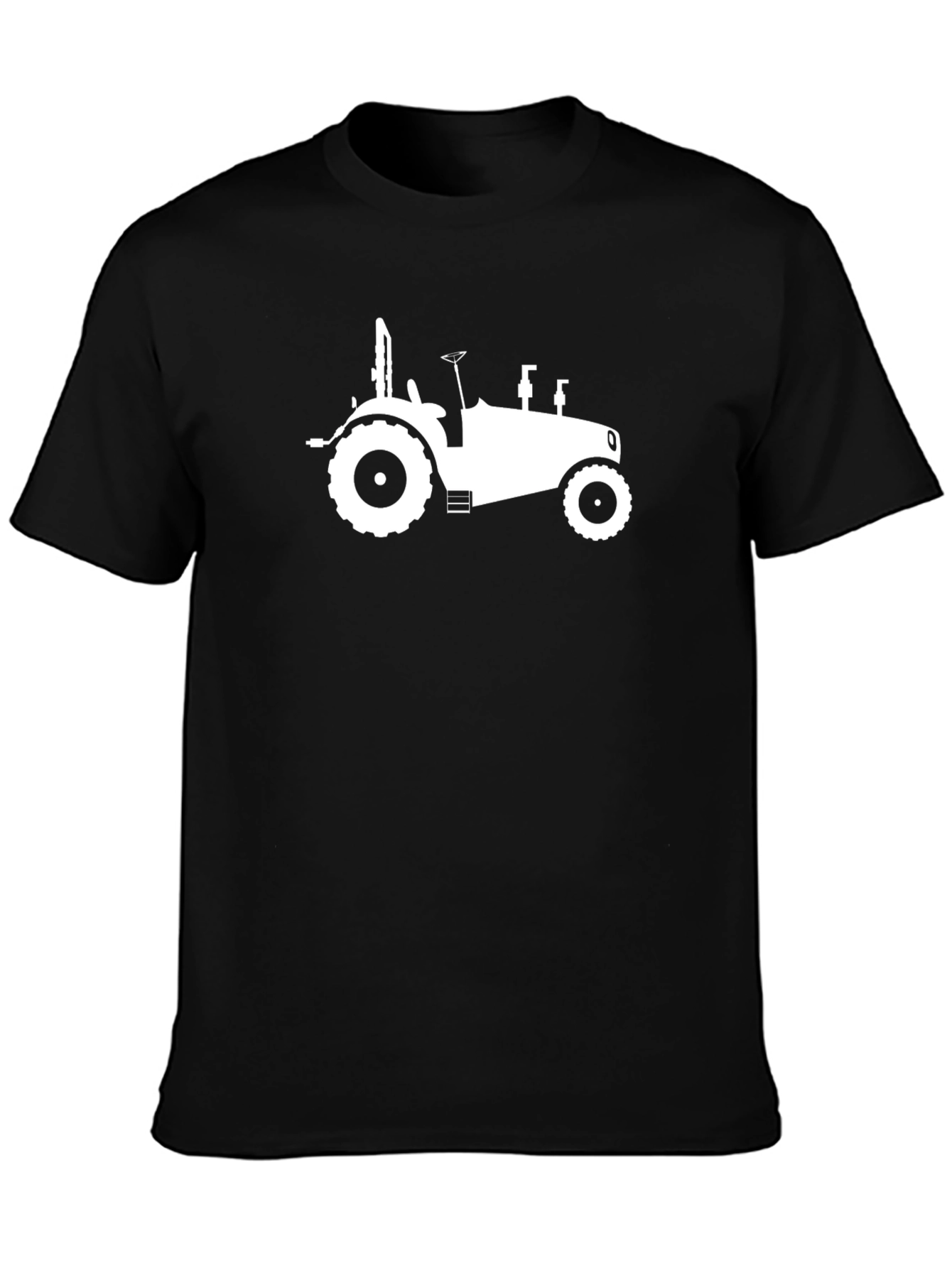 Tractor Graphic Tee - Black Cotton Comfort