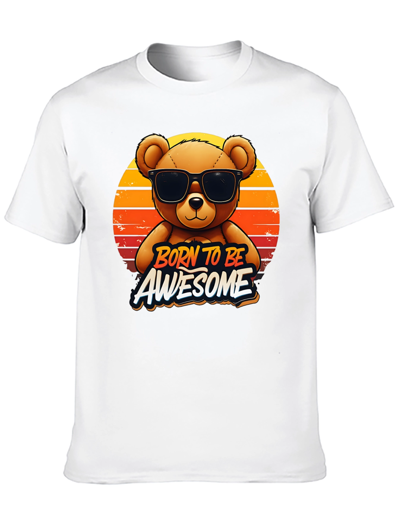 Born To Be Awesome Bear Graphic Tee