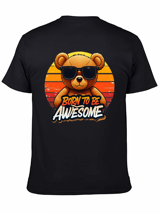 Born To Be Awesome Bear Graphic Tee
