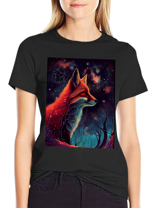 Cosmic Fox Graphic Tee - Mens Black T-Shirt