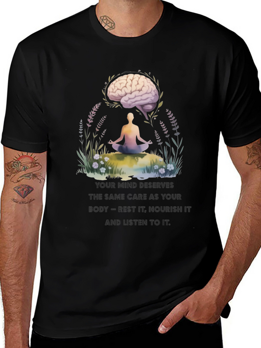 Mind Care T-Shirt - Brain Meditation Tee