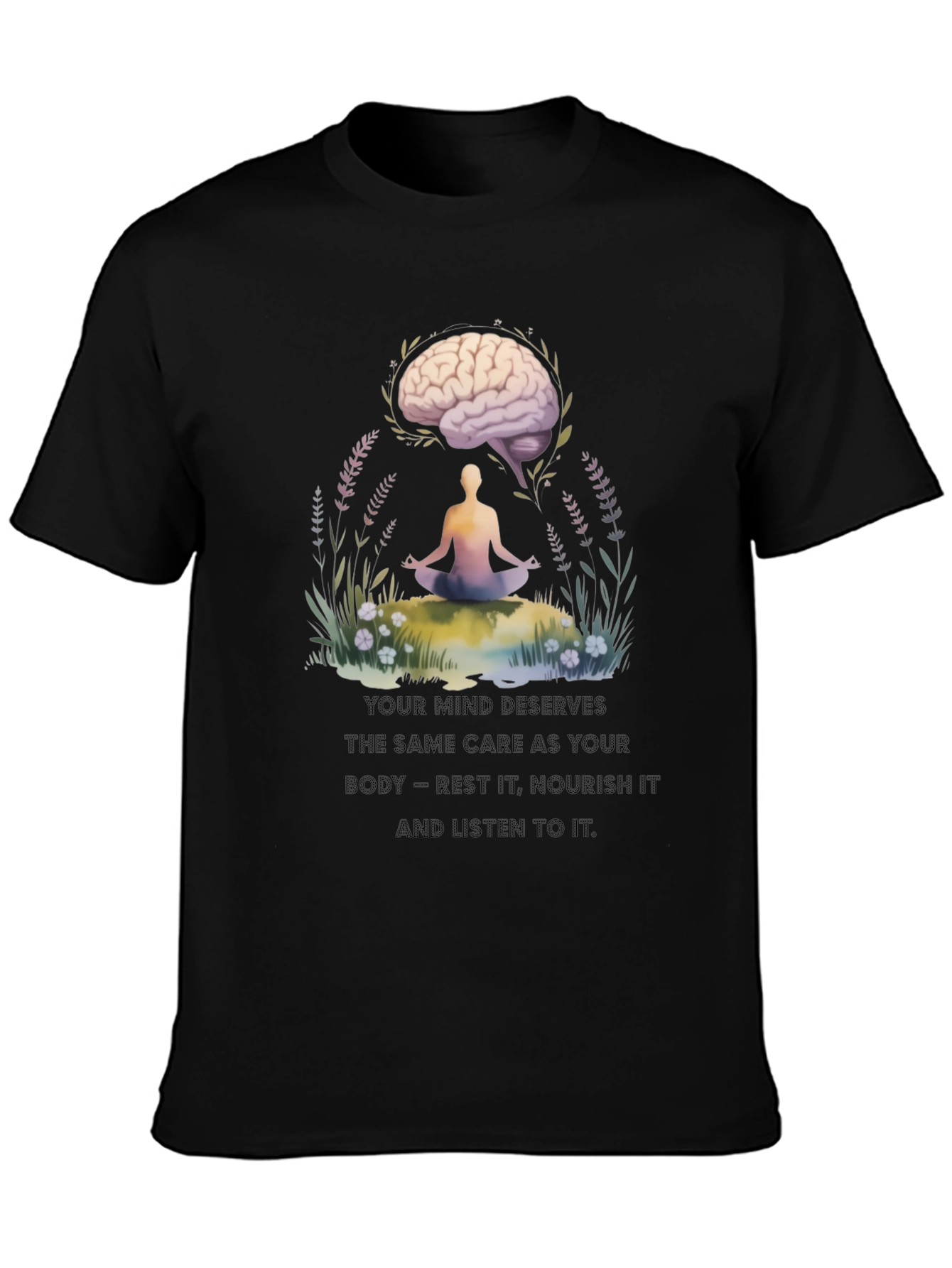 Mind Care T-Shirt - Brain Meditation Tee