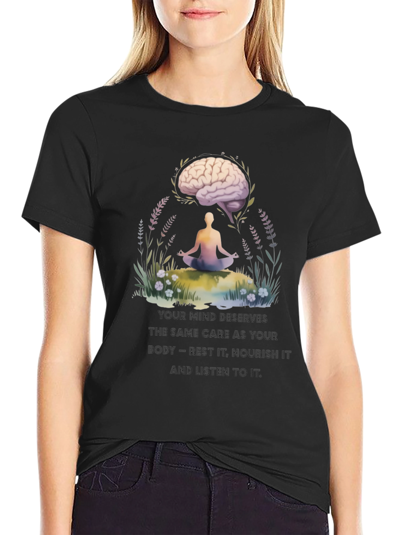 Mind Care T-Shirt - Brain Meditation Tee