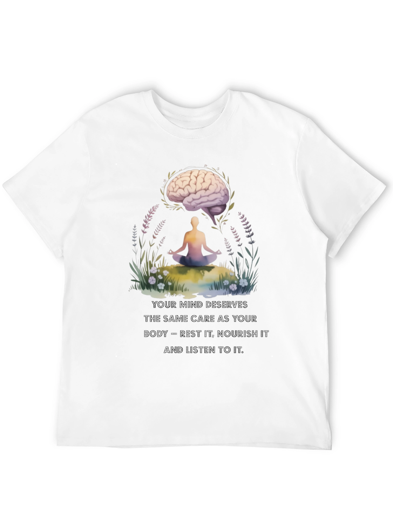 Mind Care T-Shirt - Brain Meditation Tee