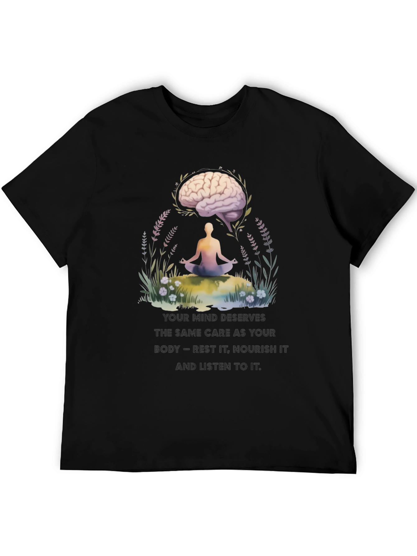 Mind Care T-Shirt - Brain Meditation Tee