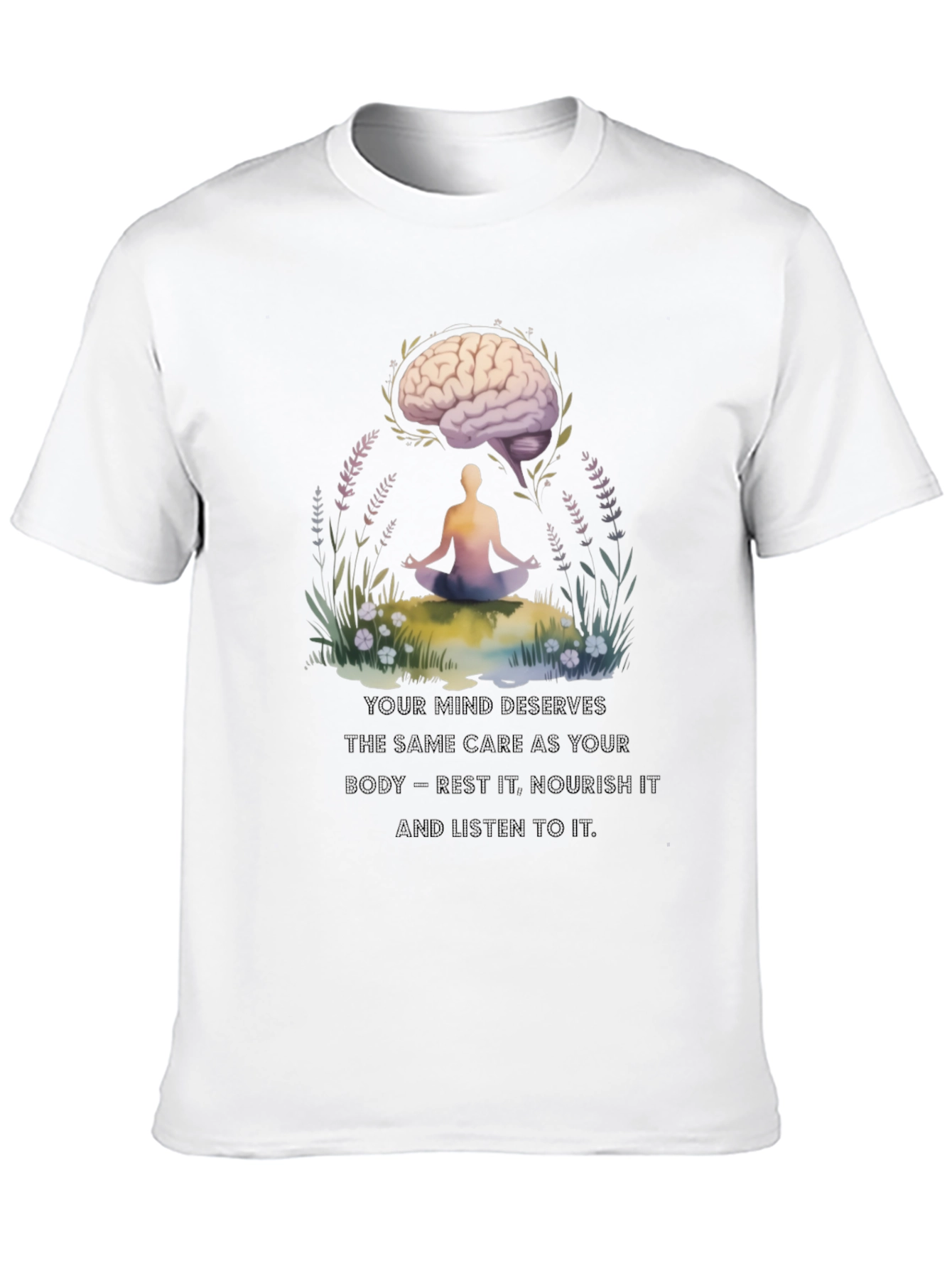 Mind Care T-Shirt - Brain Meditation Tee