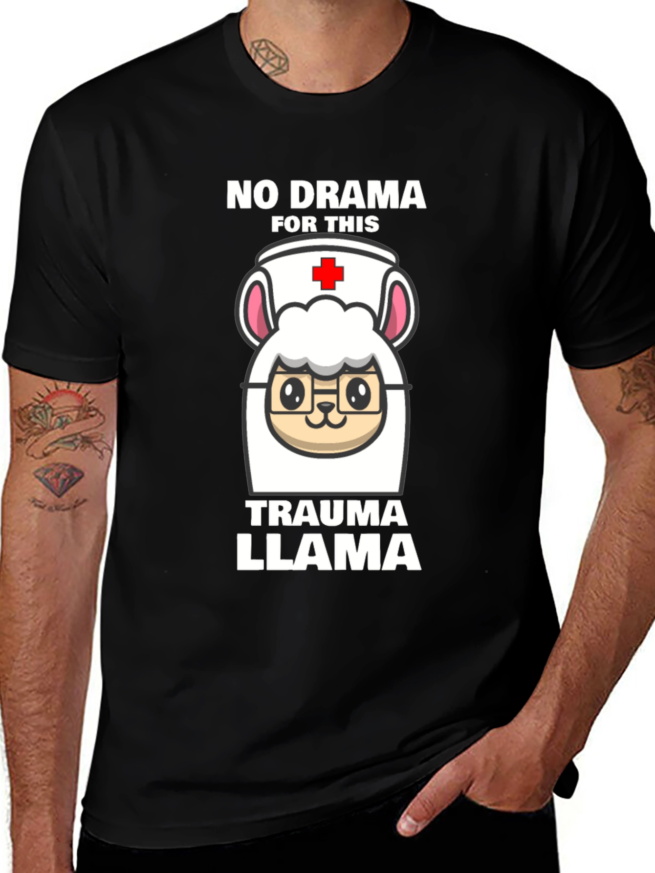 Trauma Llama Nurse T-Shirt - No Drama