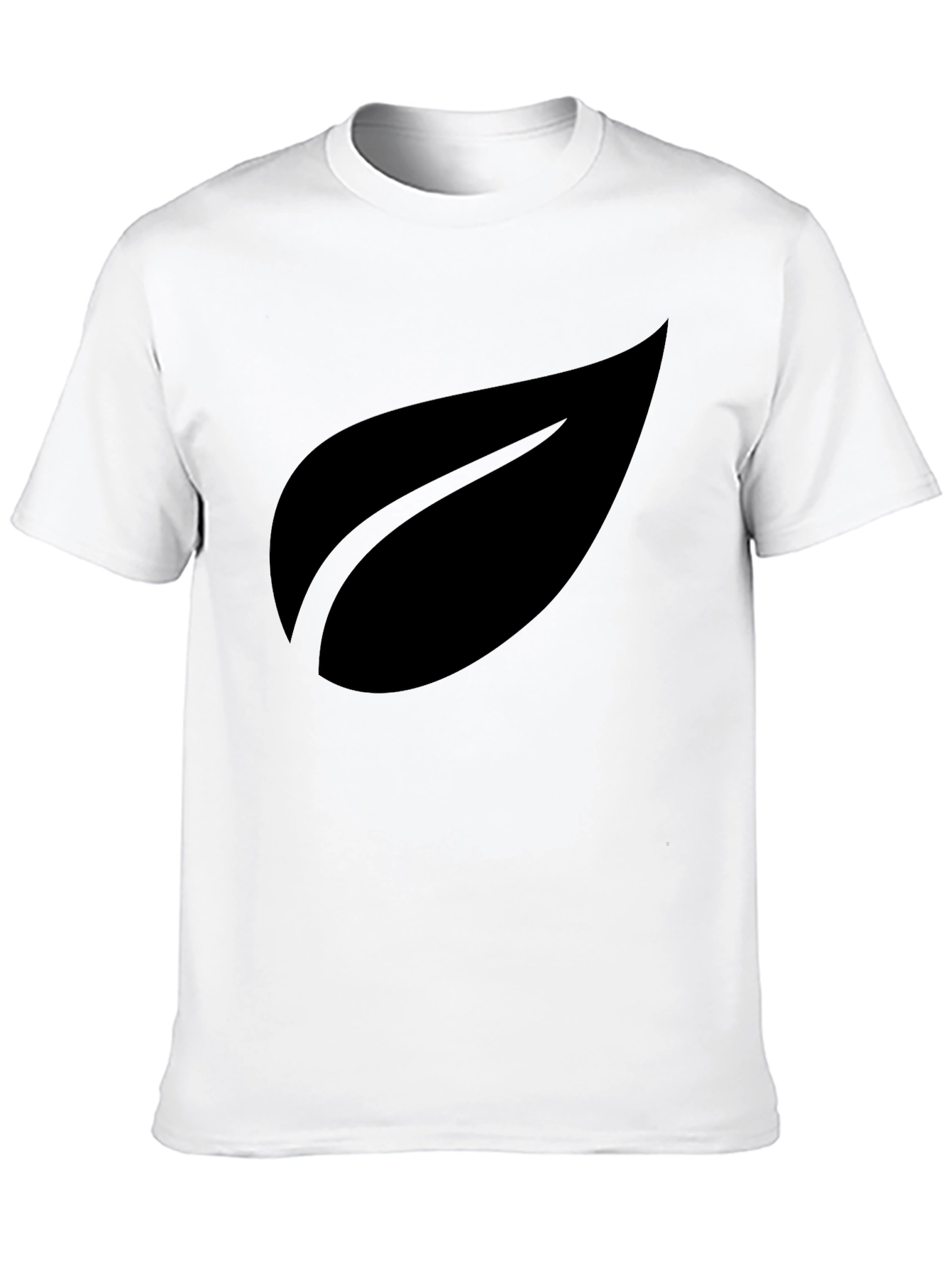 Stylish Black Leaf Graphic T-Shirt