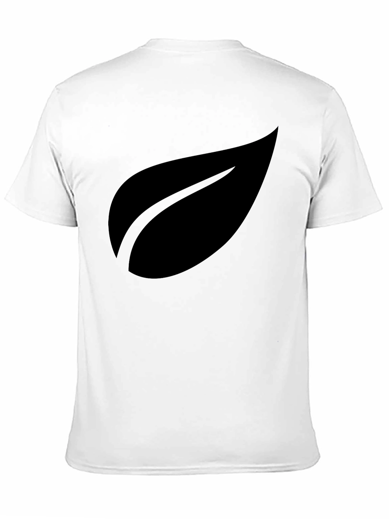 Stylish Black Leaf Graphic T-Shirt