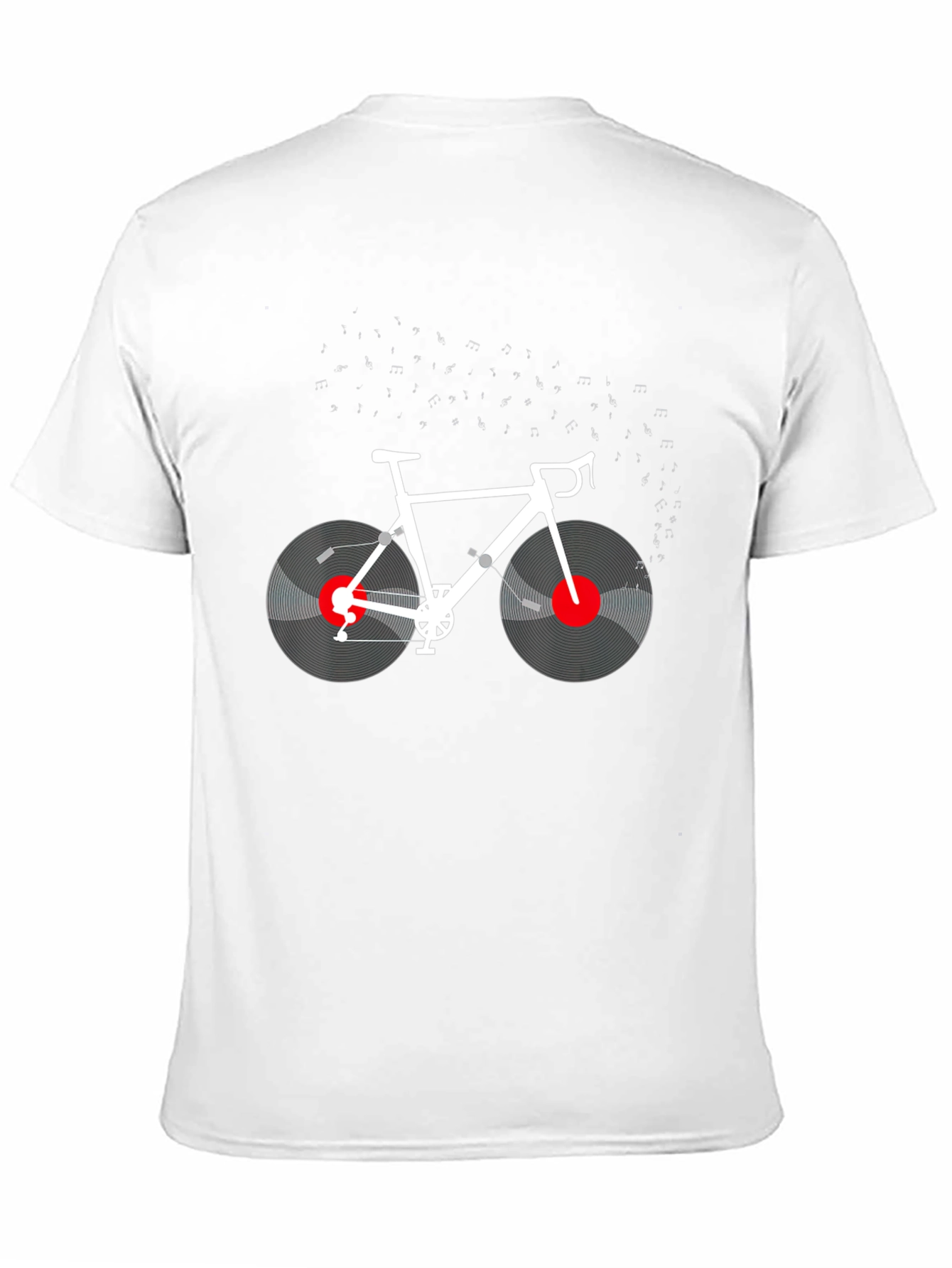 Music Cycling T-Shirt: Vinyl Bike Design