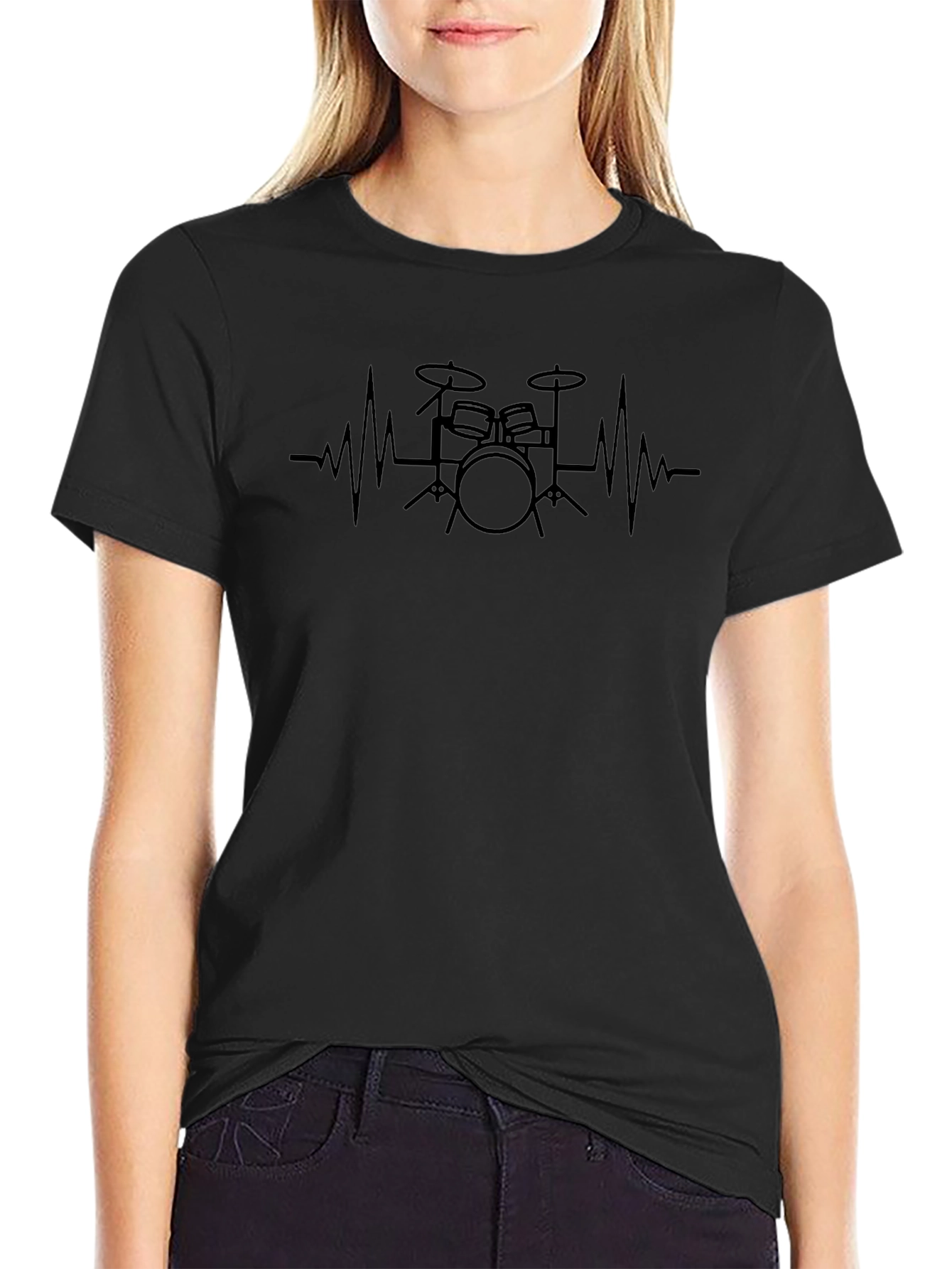 Drumbeat Rhythm Black T-Shirt