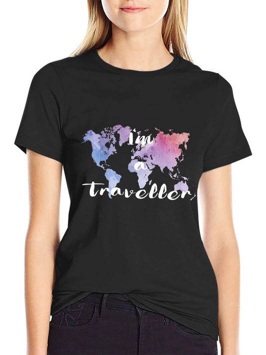 Traveler World Map Graphic Tee