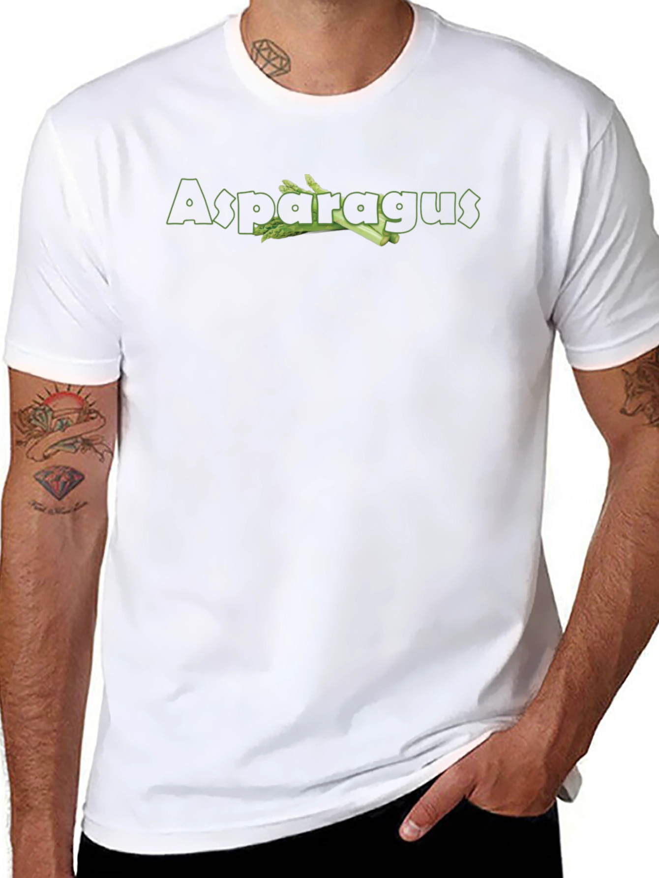Asparagus Graphic T-Shirt - Novelty Food Tee