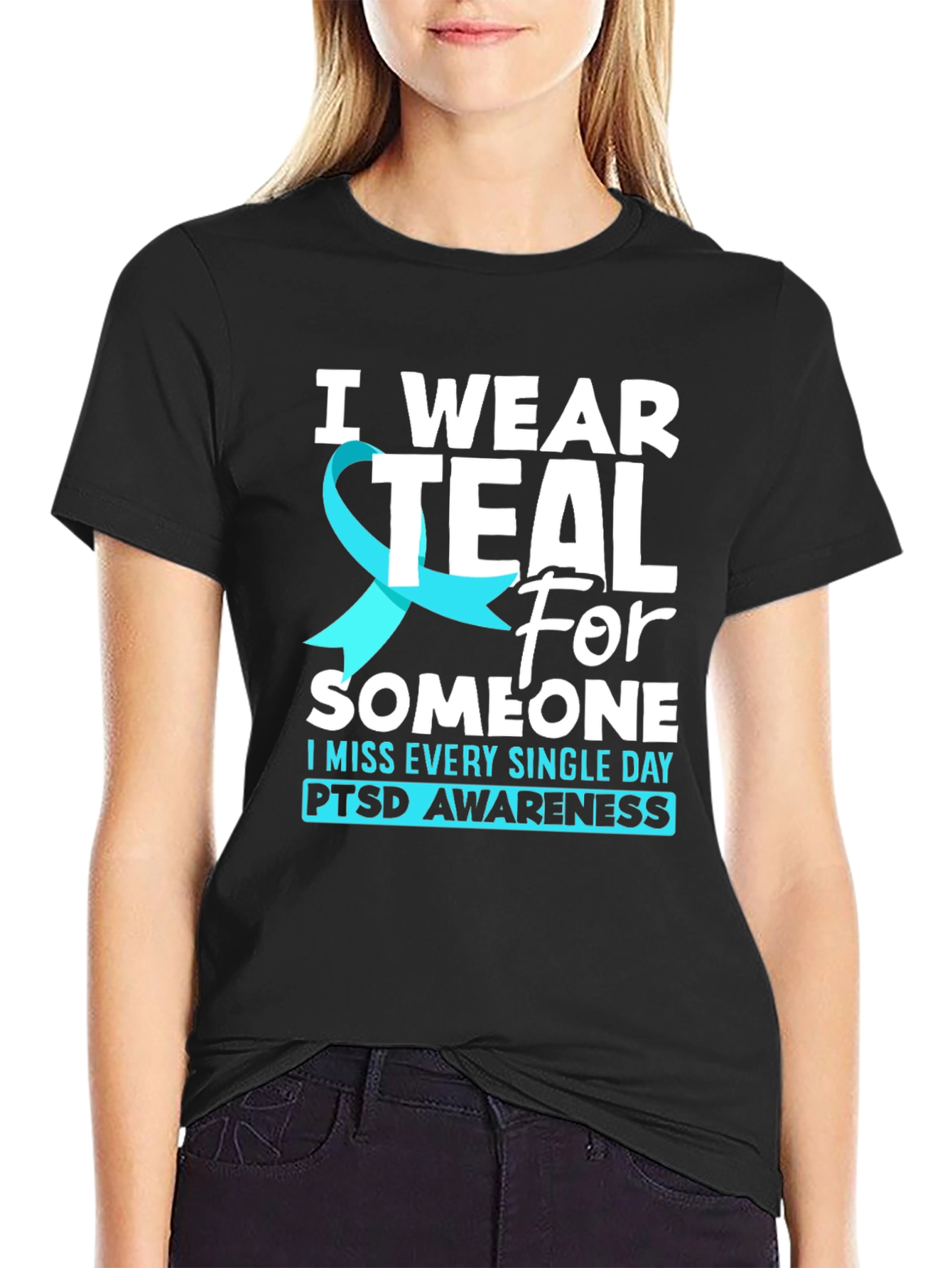 I Wear Teal PTSD Awareness T-Shirt
