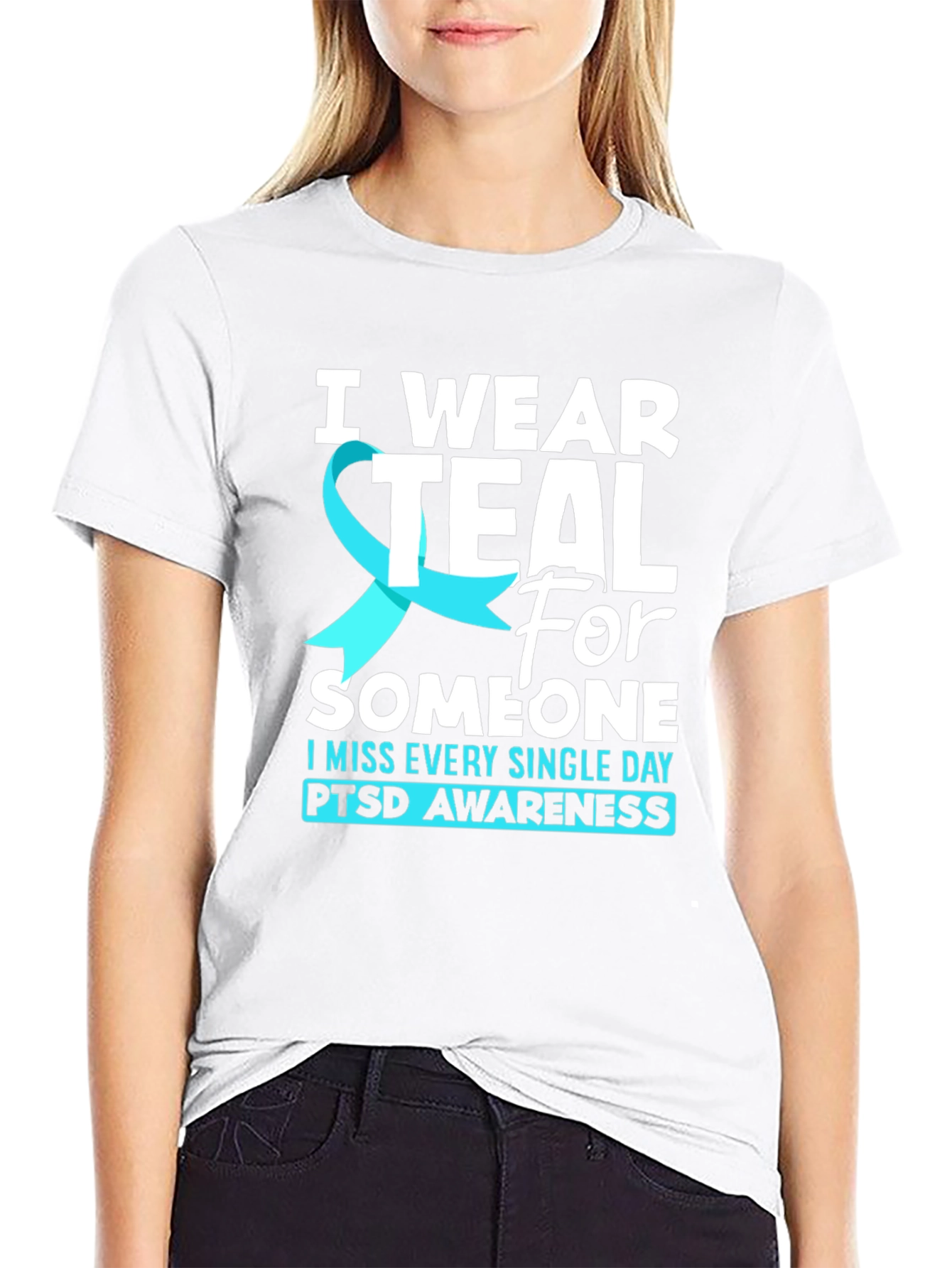 I Wear Teal PTSD Awareness T-Shirt