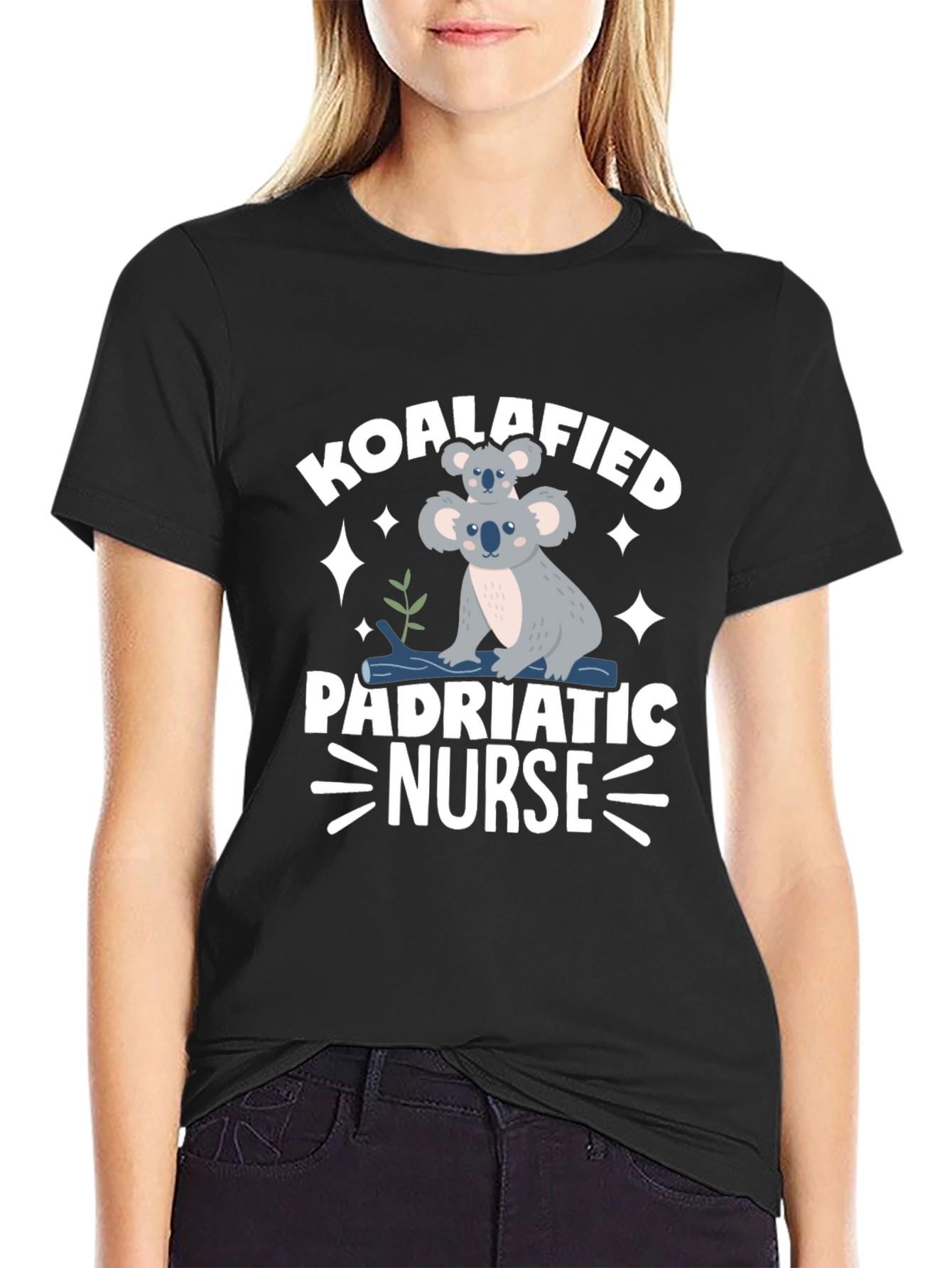 Koalafied Pediatric Nurse Black T-Shirt