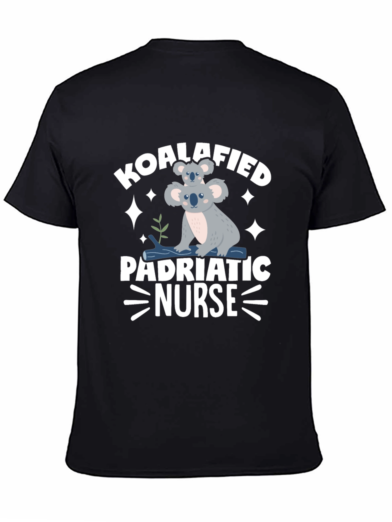 Koalafied Pediatric Nurse Black T-Shirt