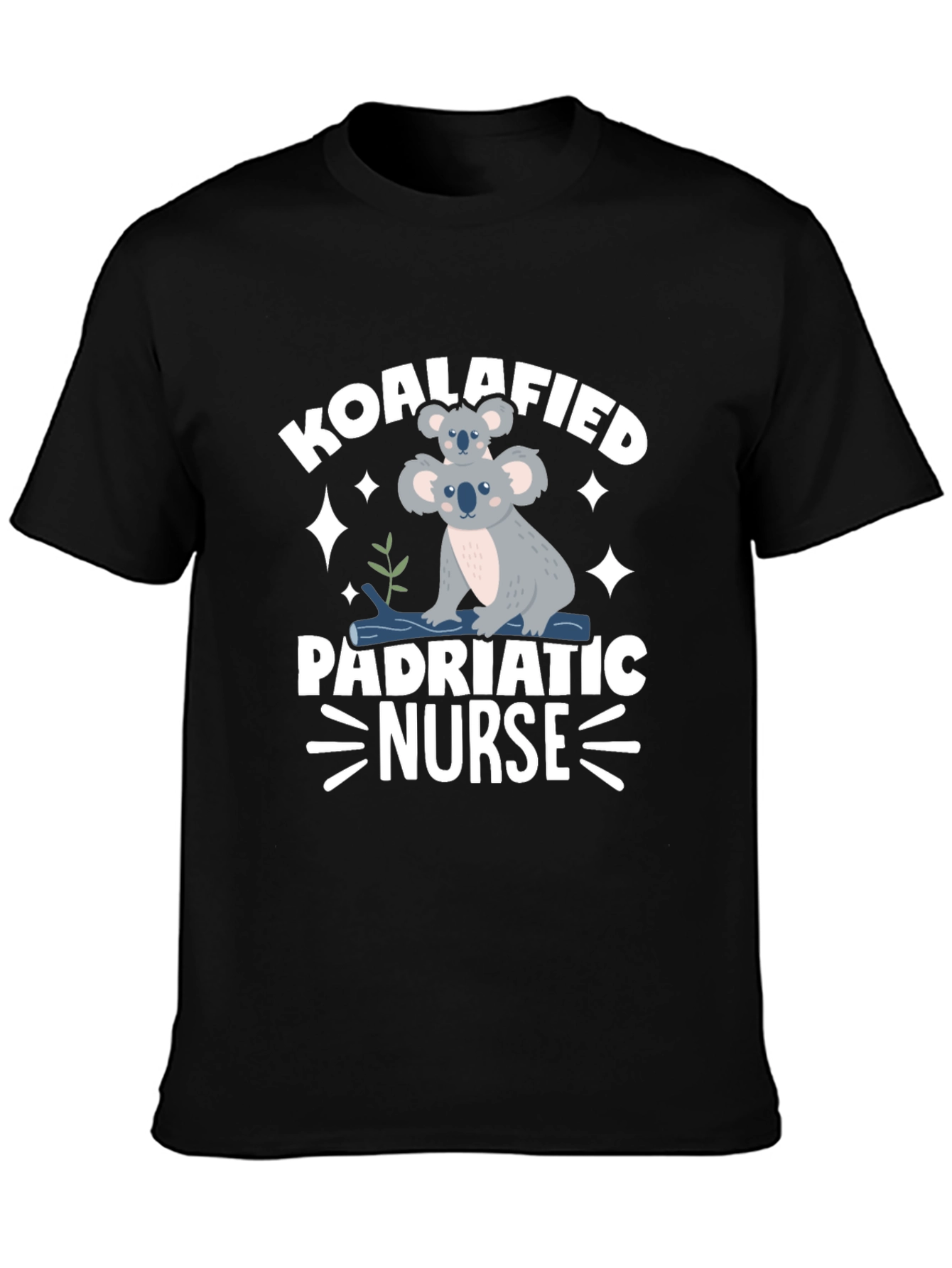 Koalafied Pediatric Nurse Black T-Shirt