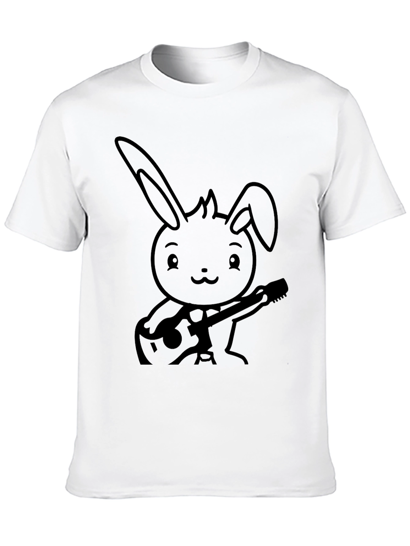 Black Bunny Guitarist Graphic Tee - Unisex