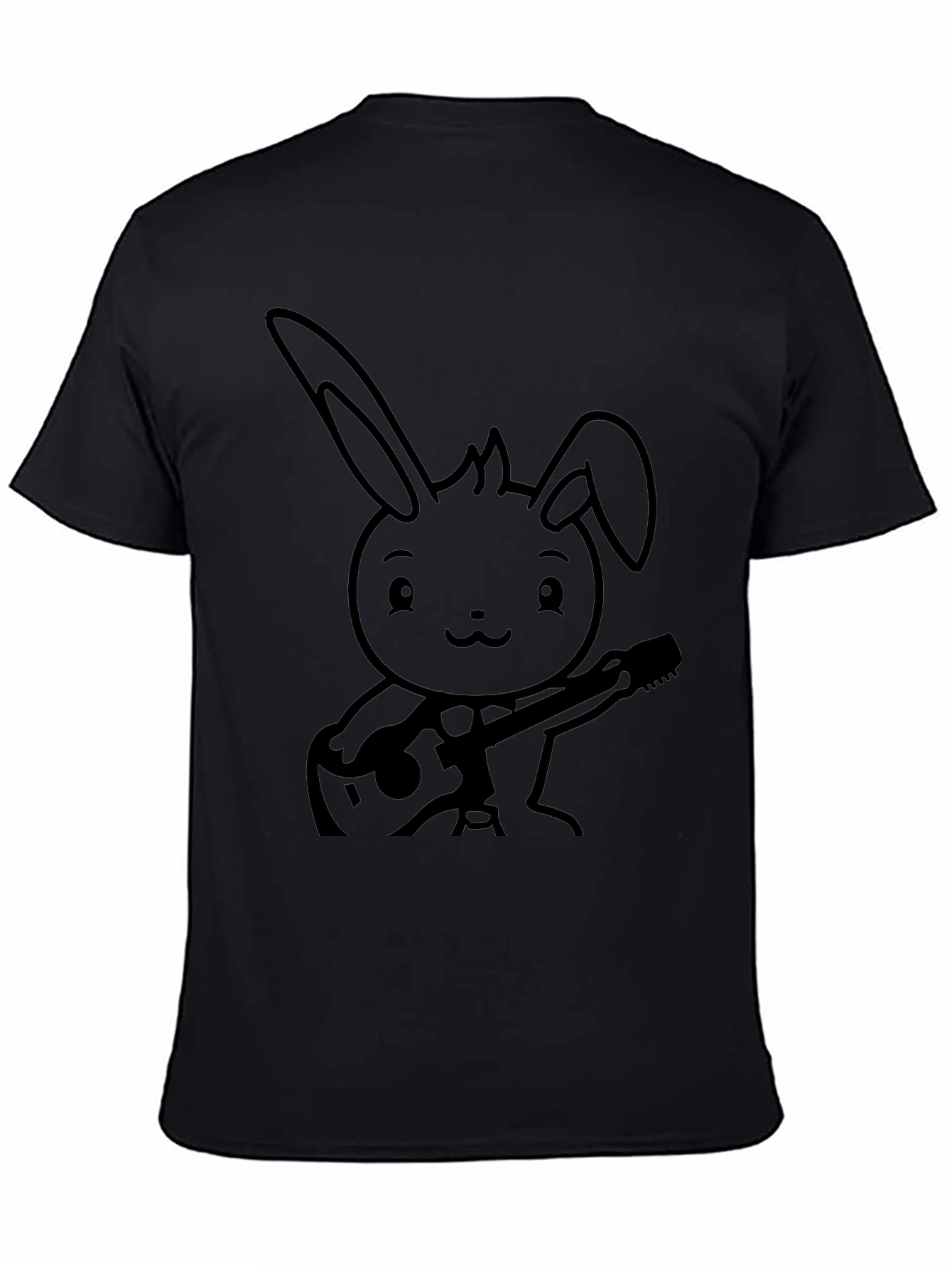 Black Bunny Guitarist Graphic Tee - Unisex