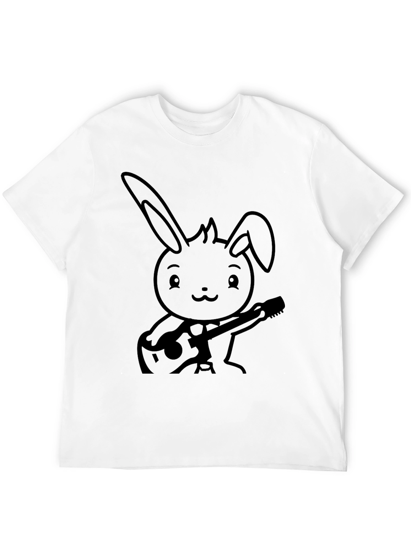 Black Bunny Guitarist Graphic Tee - Unisex