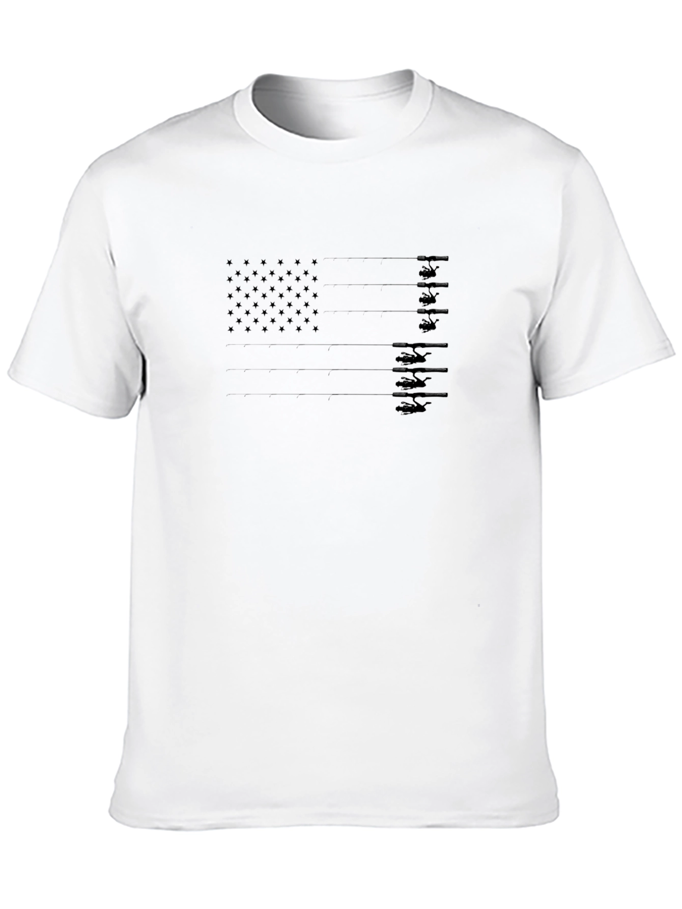 Black American Flag Kayak T-Shirt