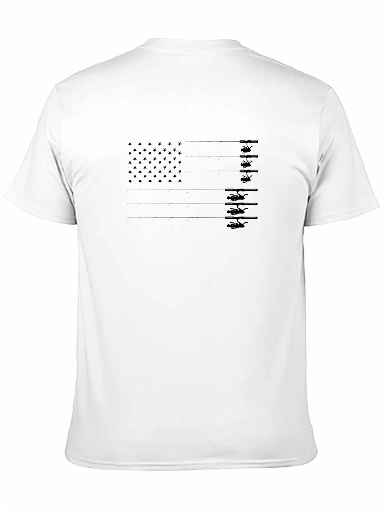 Black American Flag Kayak T-Shirt