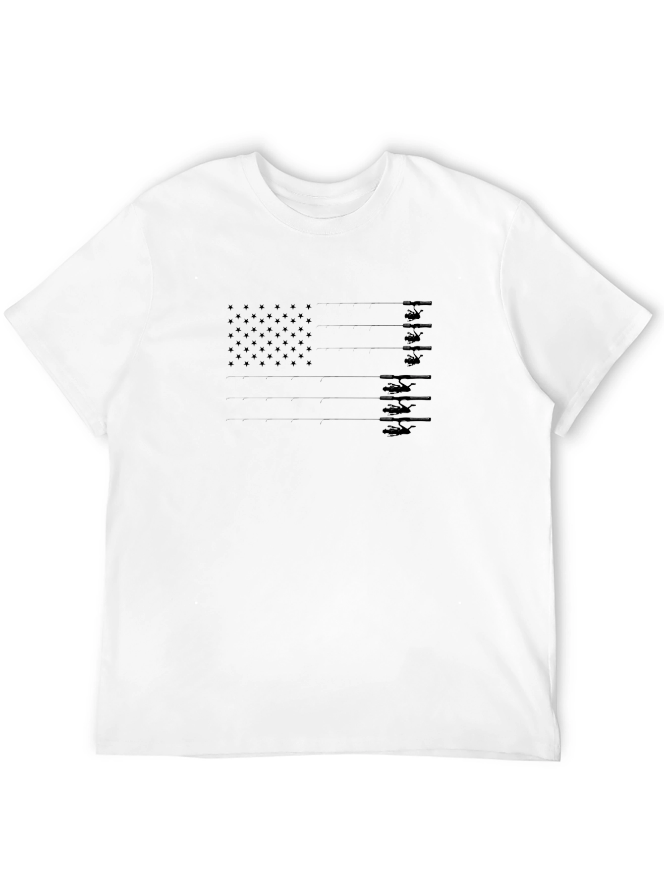 Black American Flag Kayak T-Shirt