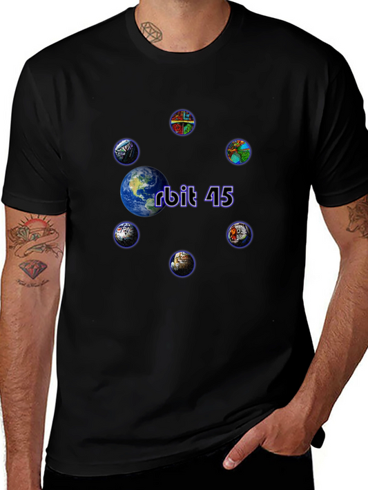 Orbit 45 Graphic Tee - Cosmic Design