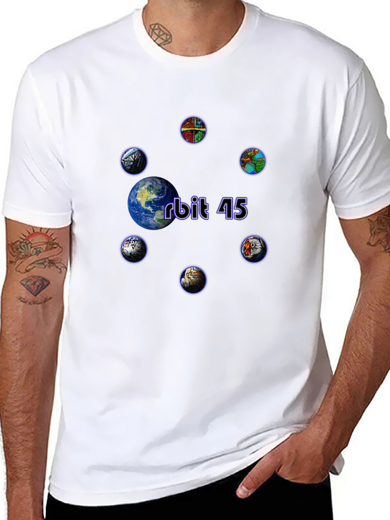 Orbit 45 Graphic Tee - Cosmic Design