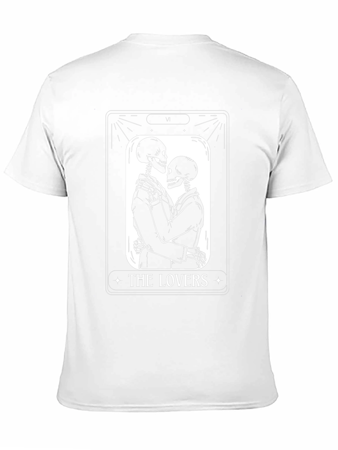 The Lovers Skeleton Tarot Card Graphic T-Shirt
