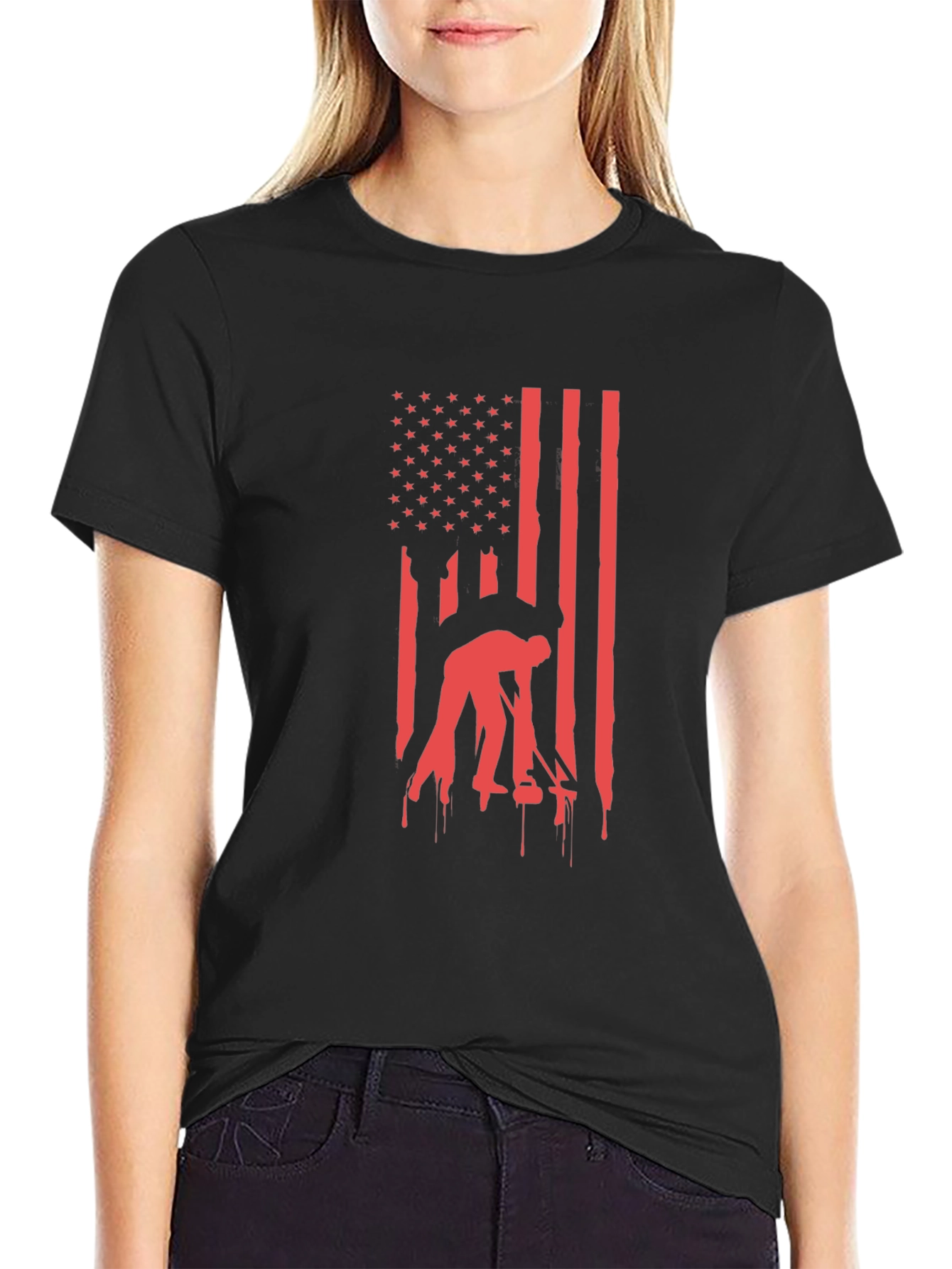 American Flag Welder T-Shirt - Patriotic Welding Tee