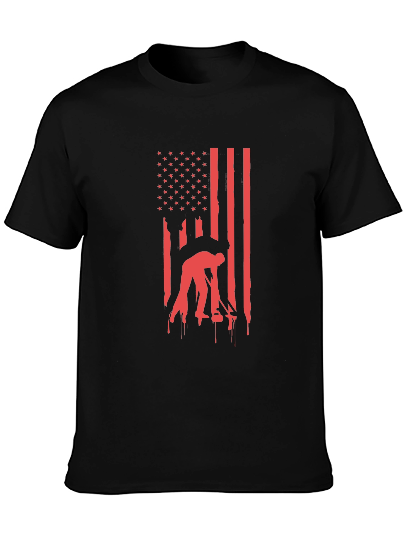 American Flag Welder T-Shirt - Patriotic Welding Tee