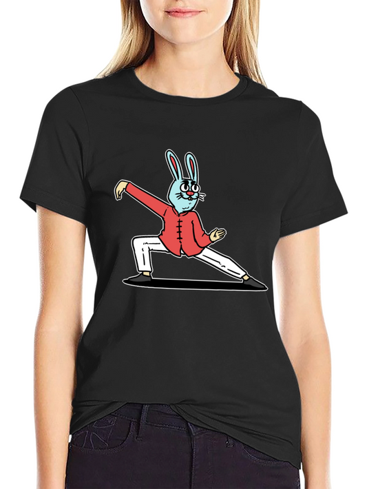 Kung Fu Rabbit Black T-Shirt