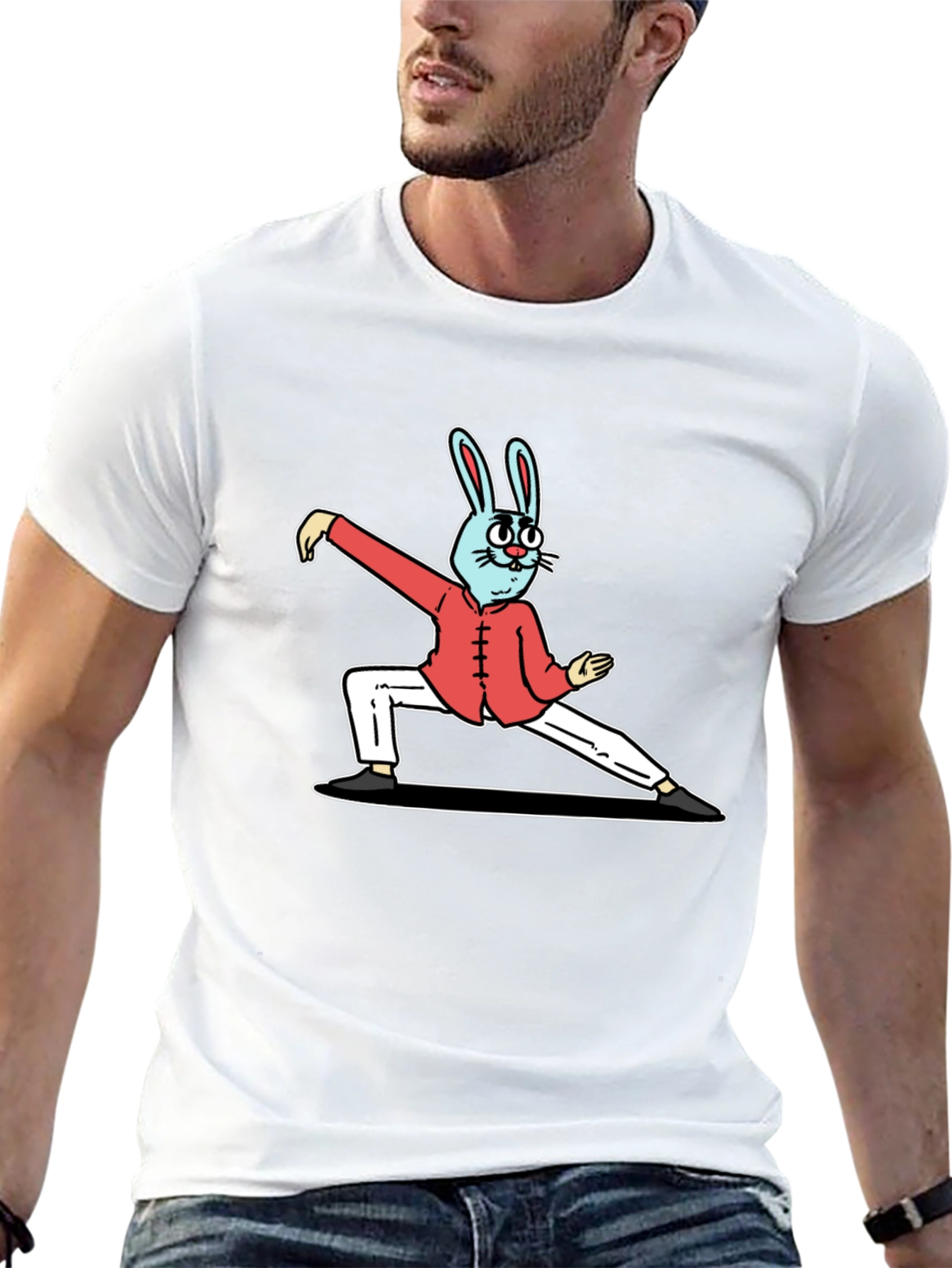 Kung Fu Rabbit Black T-Shirt