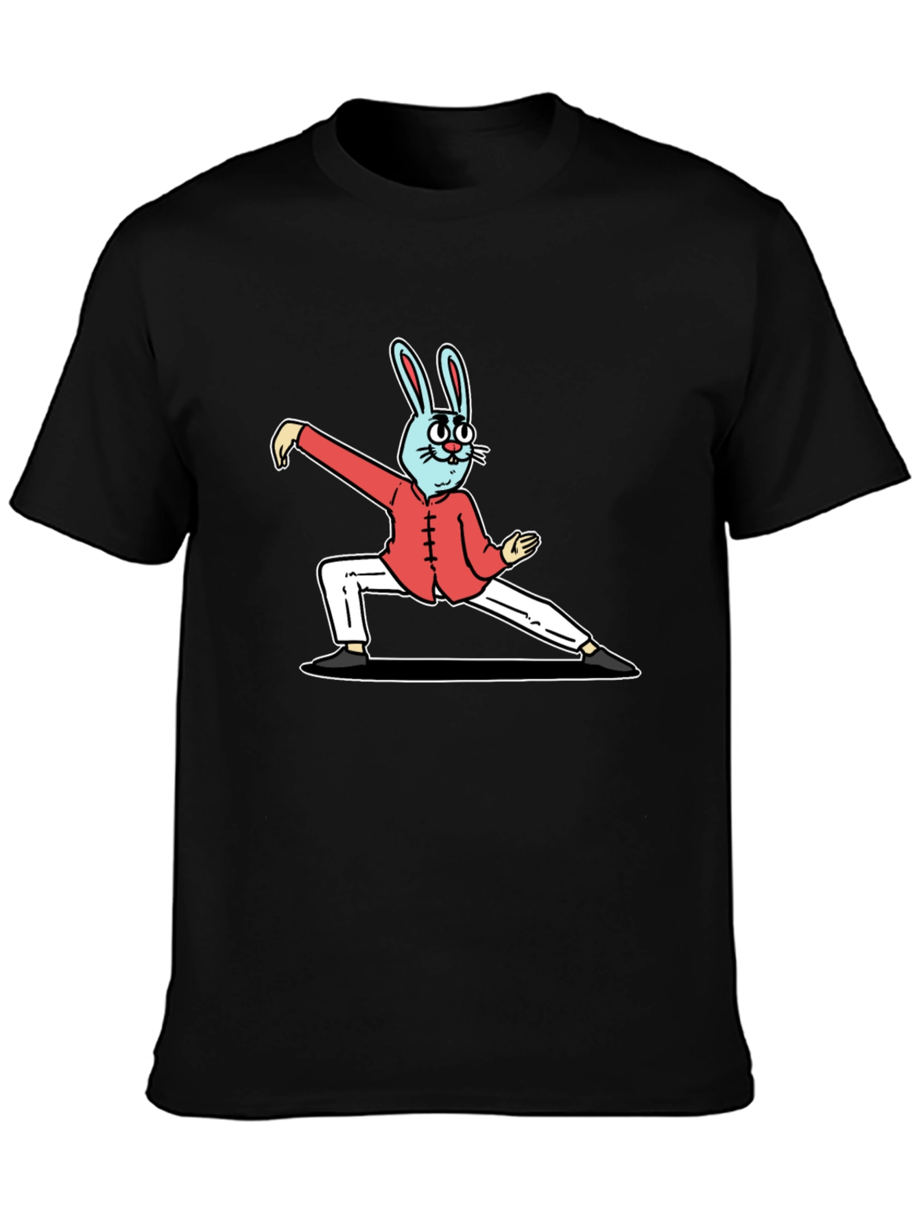 Kung Fu Rabbit Black T-Shirt