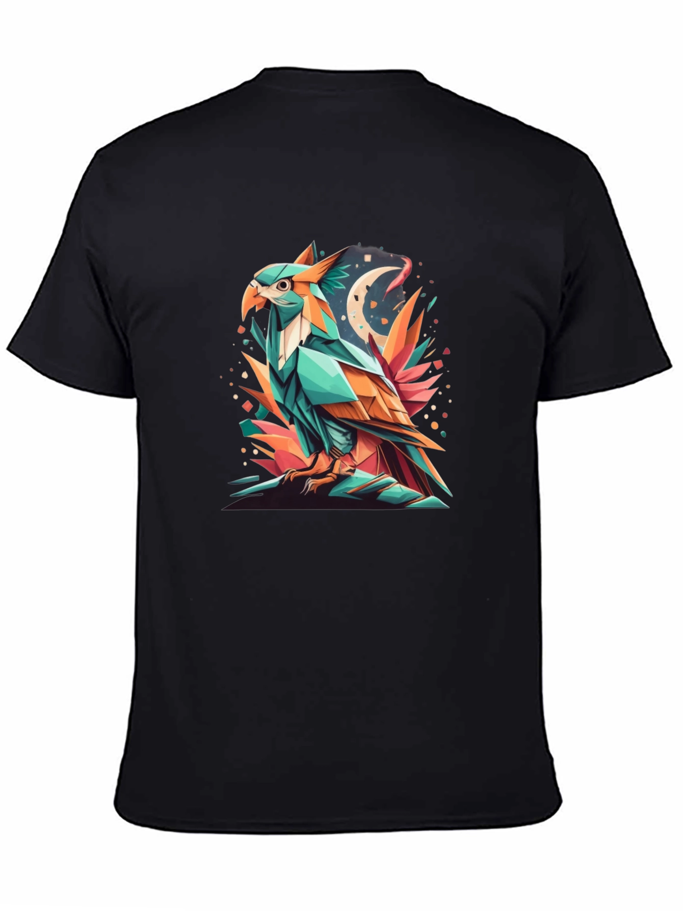 Geometric Eagle Graphic Tee - Modern Art Design