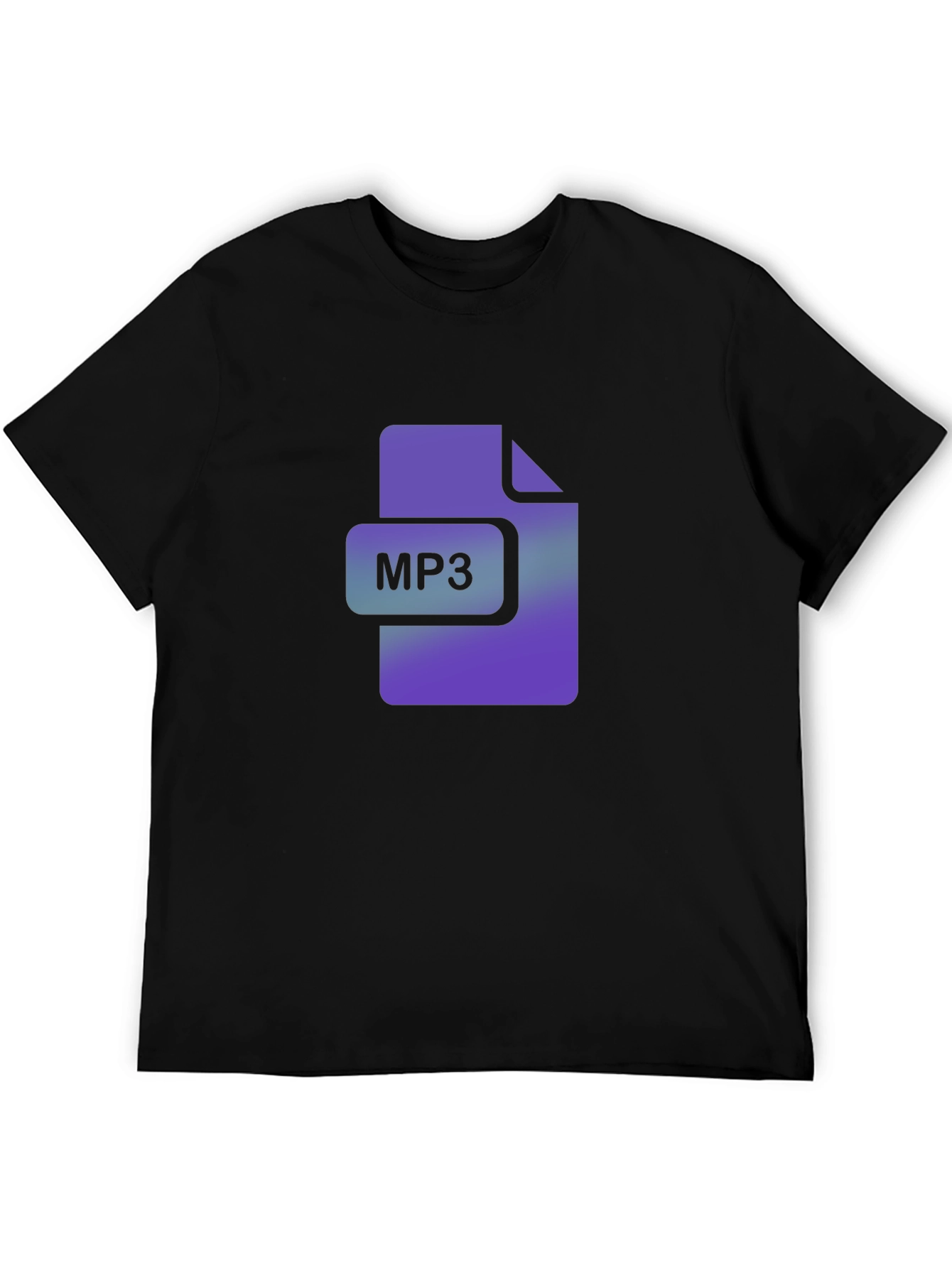 MP3 File Icon Black T-Shirt