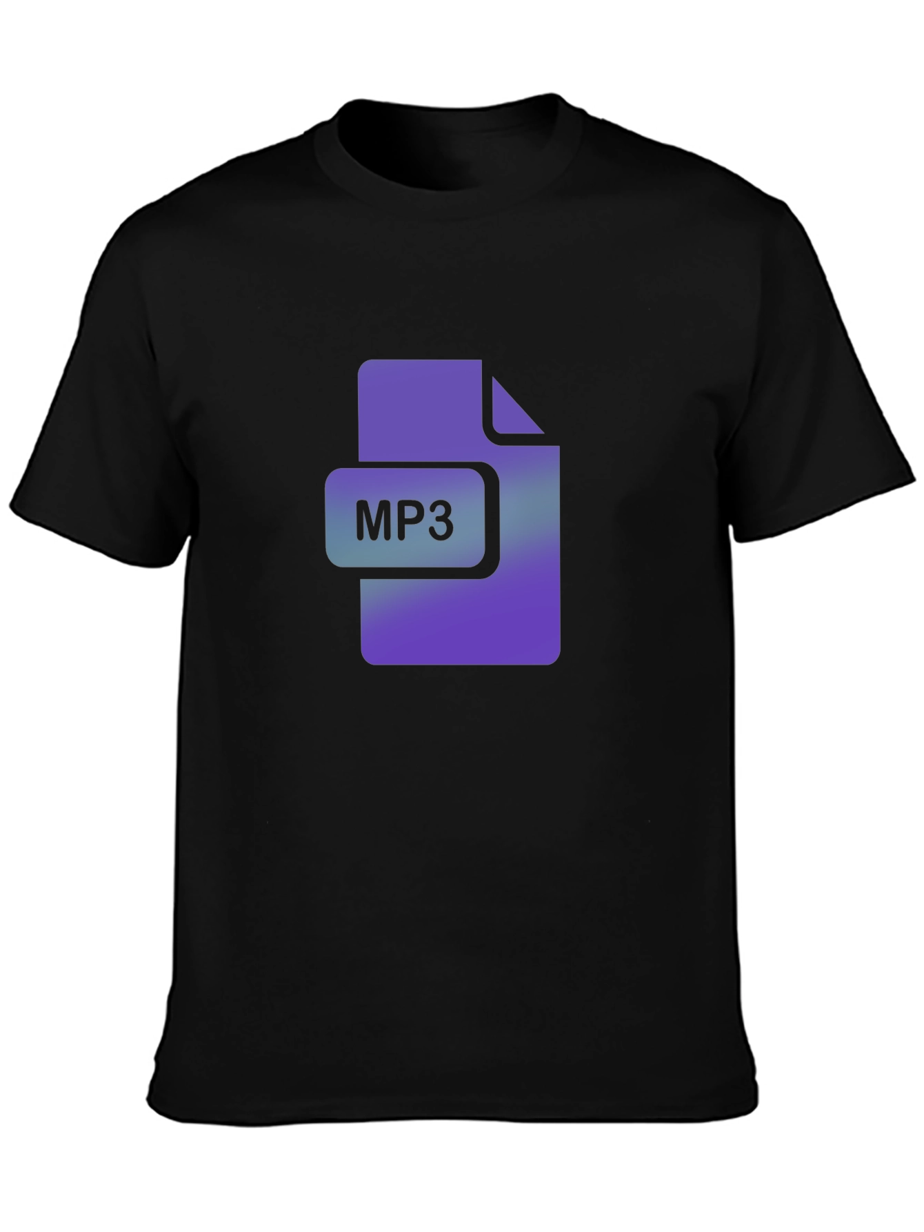 MP3 File Icon Black T-Shirt