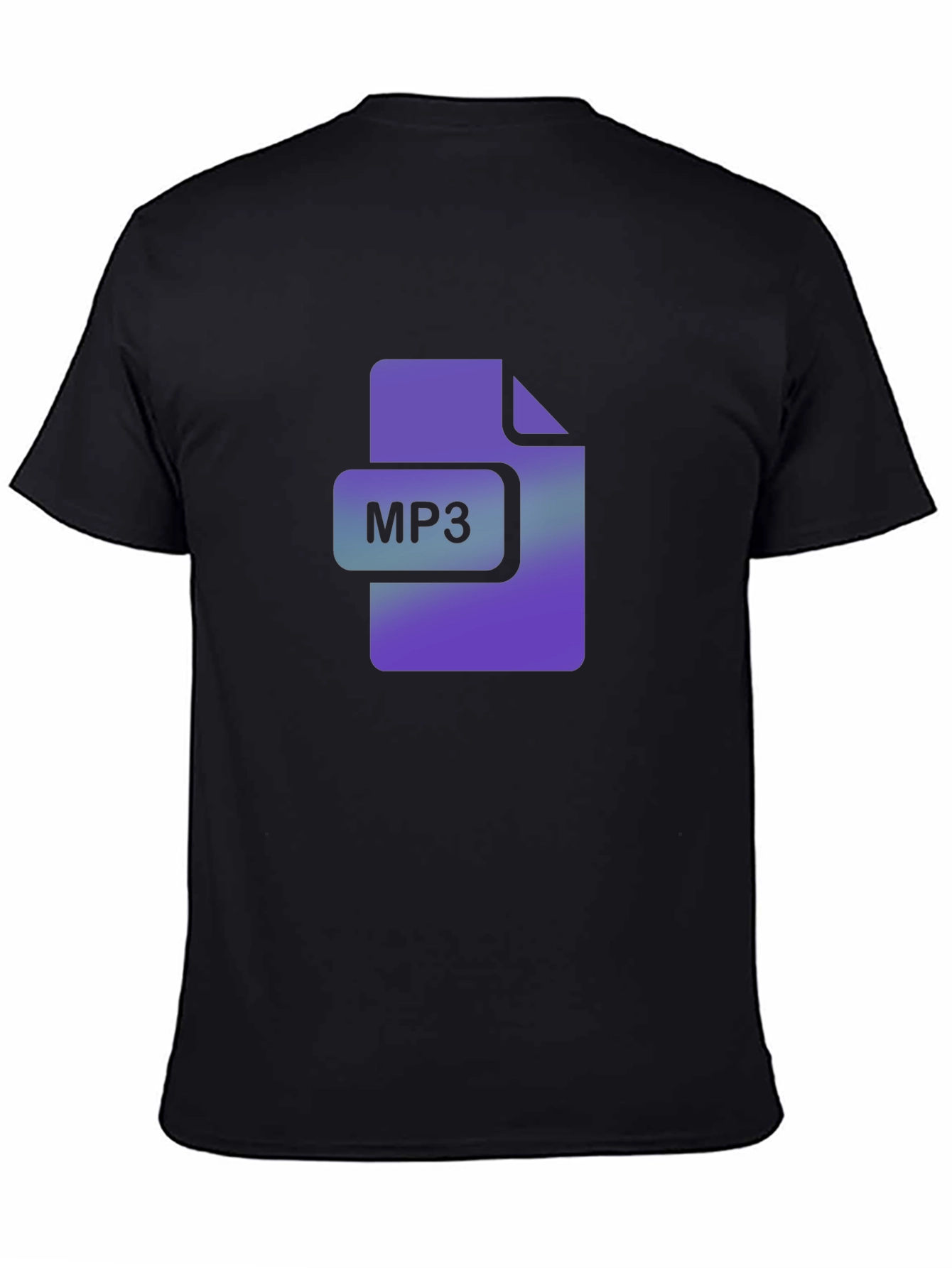 MP3 File Icon Black T-Shirt