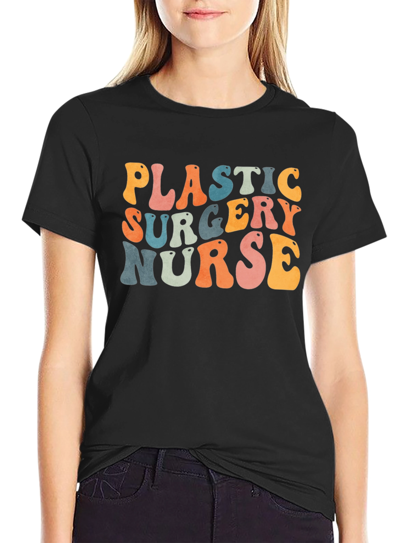 Plastic Surgery Nurse Graphic Tee Retro Design