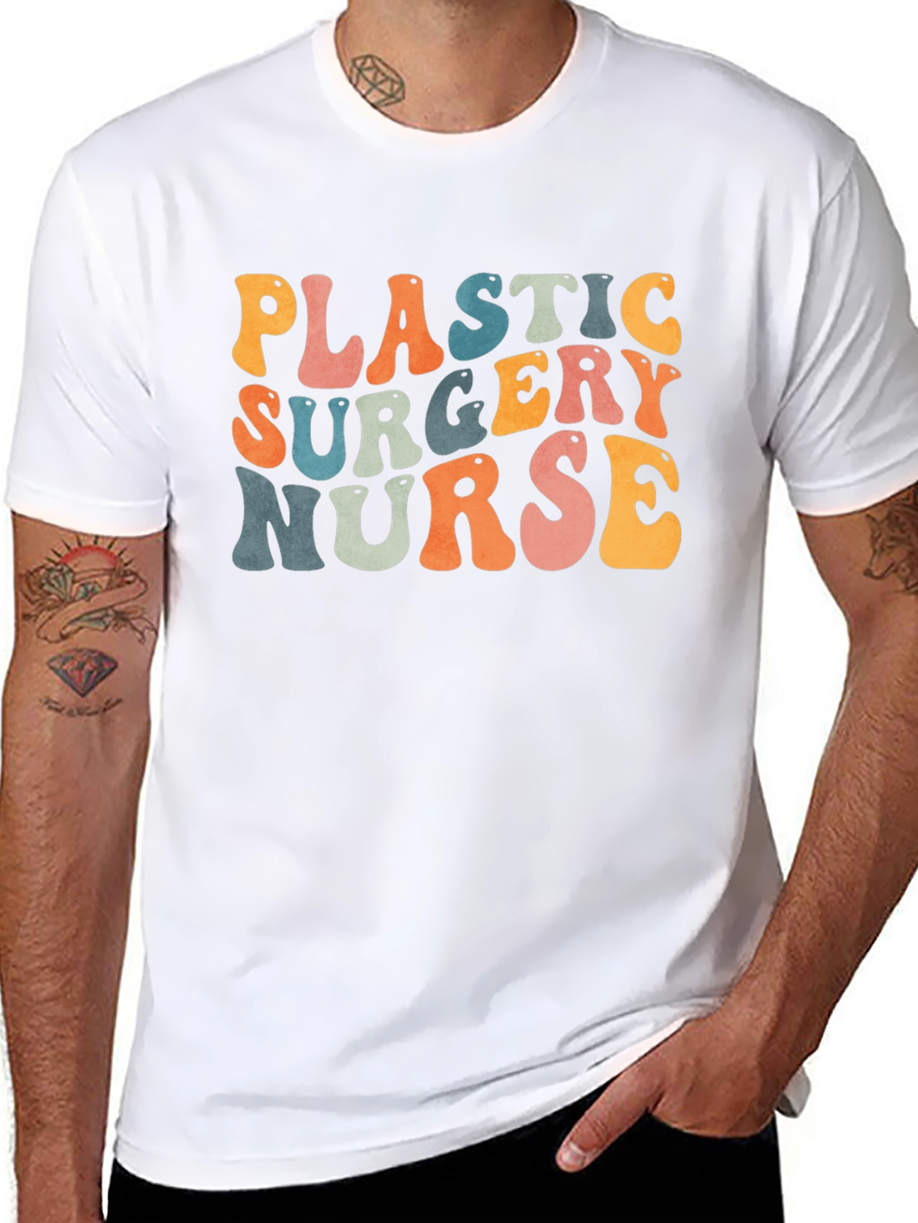 Plastic Surgery Nurse Graphic Tee Retro Design