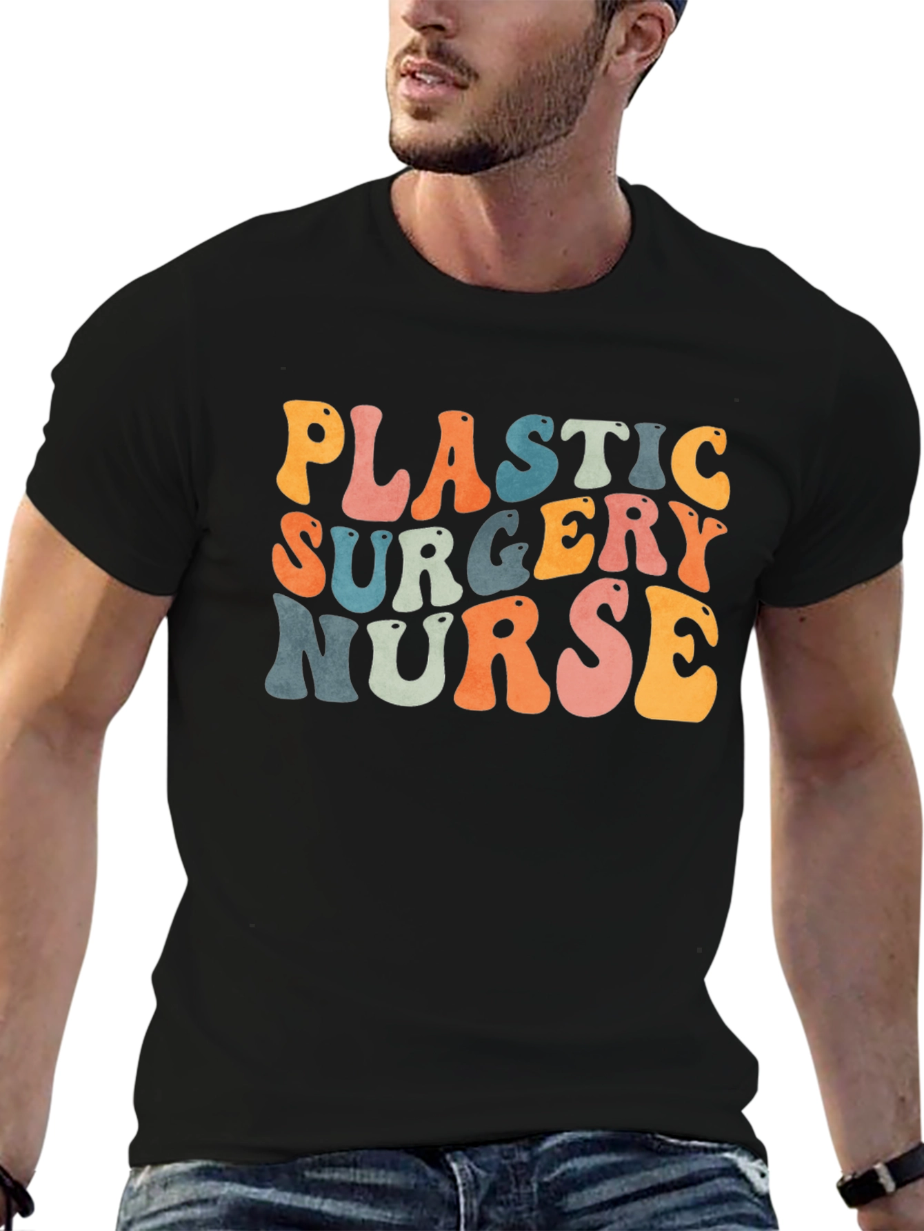 Plastic Surgery Nurse Graphic Tee Retro Design