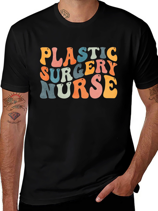 Plastic Surgery Nurse Graphic Tee Retro Design