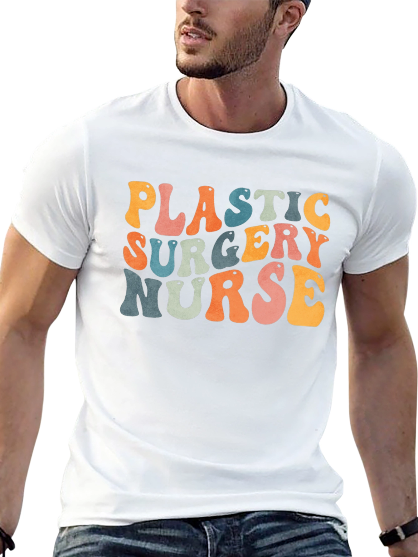 Plastic Surgery Nurse Graphic Tee Retro Design