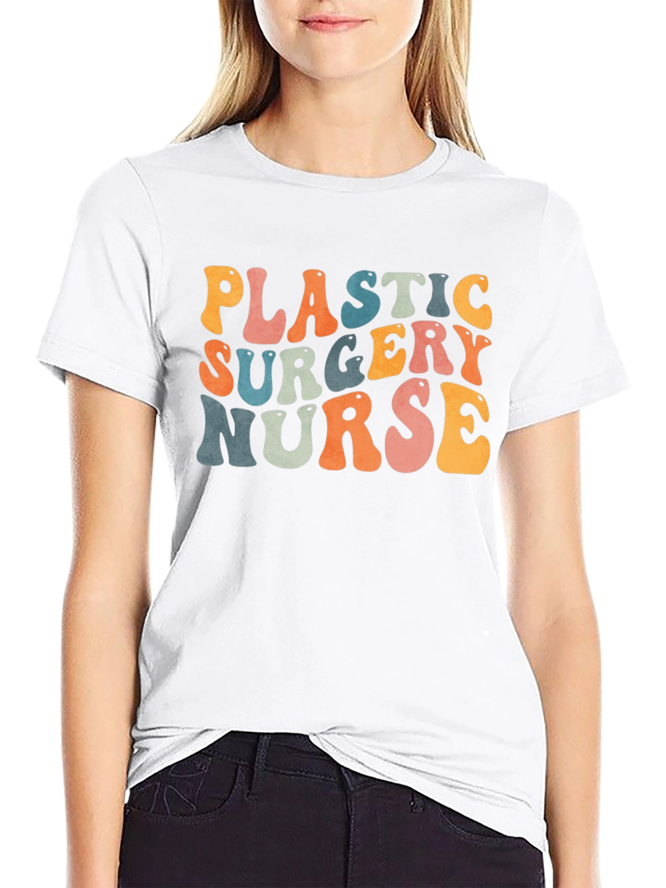 Plastic Surgery Nurse Graphic Tee Retro Design