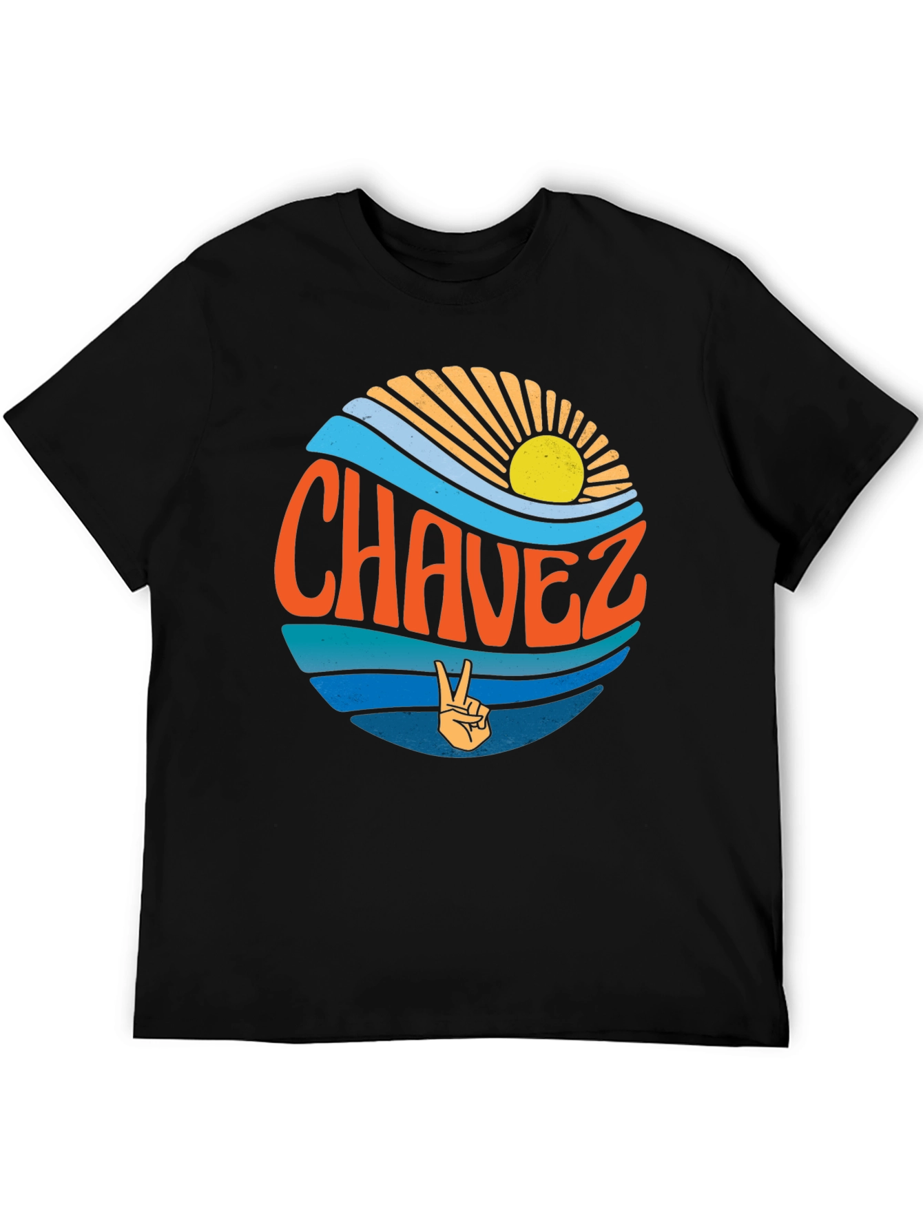 Chavez Graphic T-Shirt - Retro Peace Sign