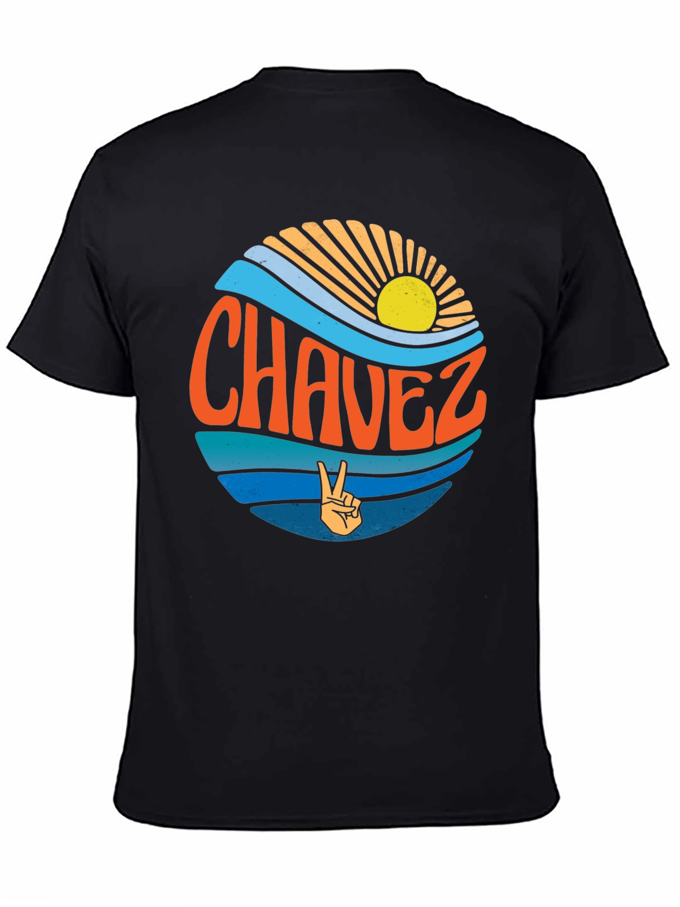 Chavez Graphic T-Shirt - Retro Peace Sign